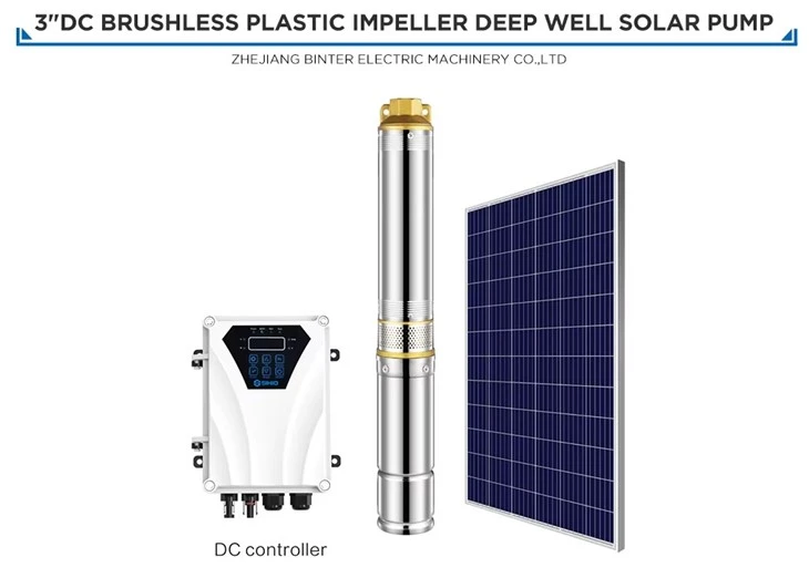 3DSD7-46-72-750 750w para riego Bomba de agua de pozo profundo con energía solar de CC